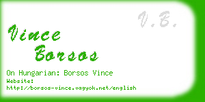 vince borsos business card